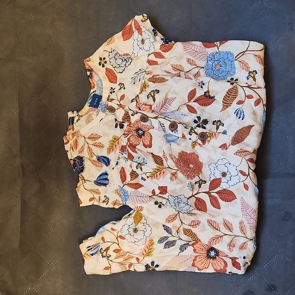 Old Navy Multicolor Floral Baby Romper Size 6-12 Months - Picture 4 of 7